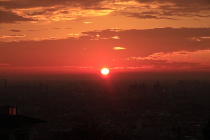 赤い夕日